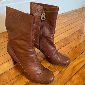Marc Jacobs tan brown leather boots EU 37.5  US 7